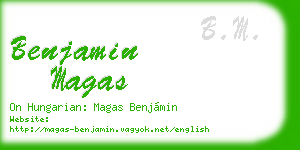 benjamin magas business card
