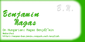 benjamin magas business card